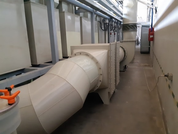 Промислова вентиляція, виробництво та проектування, промислові вентиляційні системи під ключ, промислові вентилятори, промислові повітропроводи, воздуховоди, абсорбери, фільтри, скрубери від Екопласт Штанцл Україна